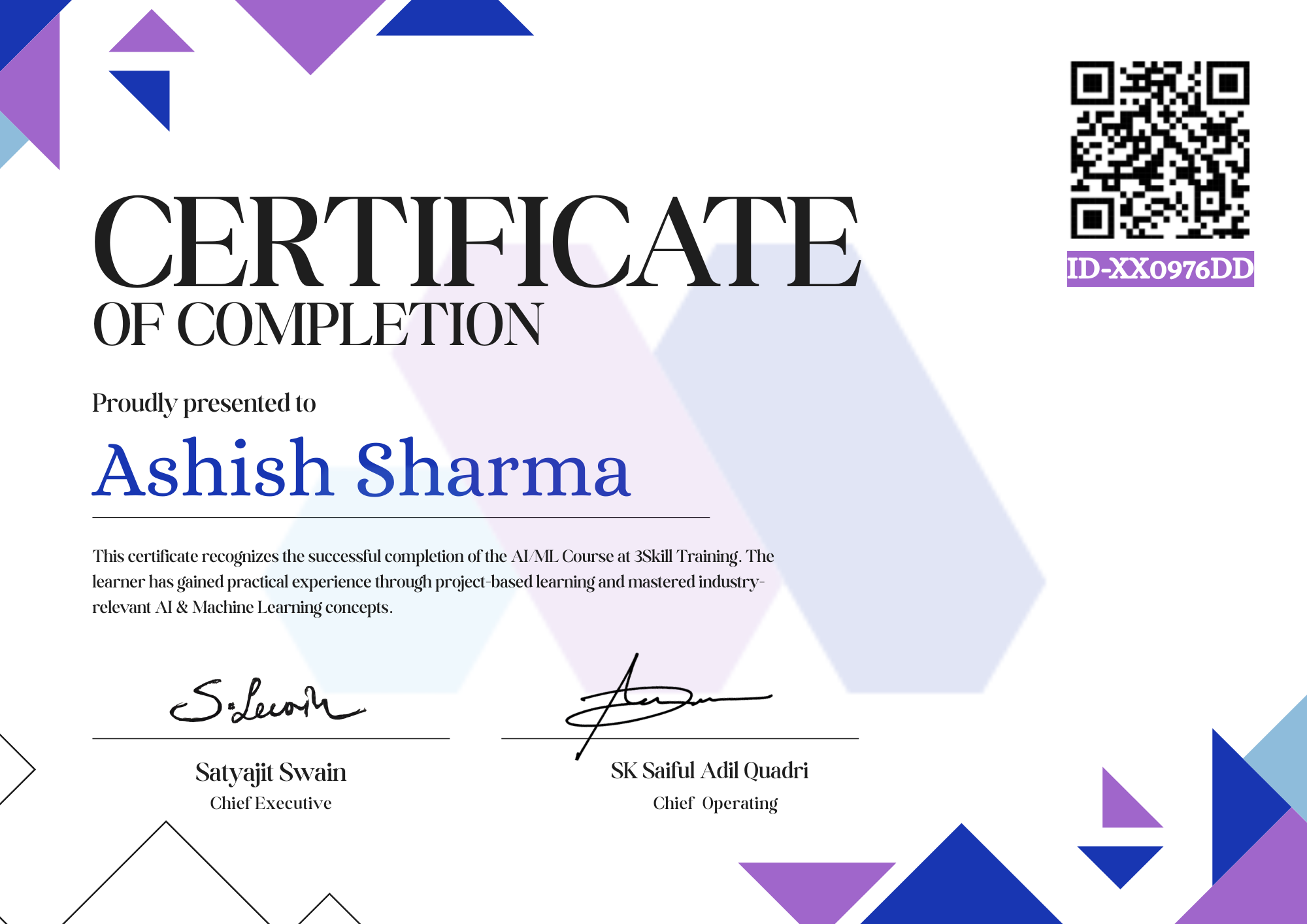 3Skill Internship Certificate